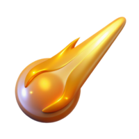 stunning traditional Golden Comet 3D Render original png