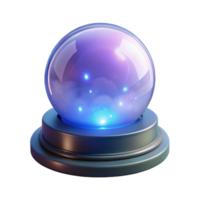 serene artistic Glowing Crystal Ball 3D Render premium png