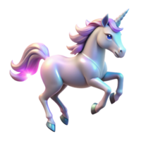 impressive rustic Magical Unicorn 3D Render premium png