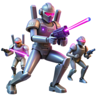 Futuristic Robot Squad Laser Weapons Galactic Combat png