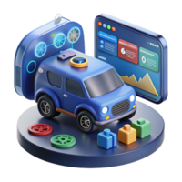 Smart Toy Car Remote Control, App-Based Monitoring, and Interactive Play png