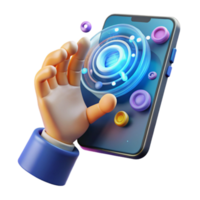 Interactive Mobile Interface 3D Hand Gestures and Virtual Buttons png