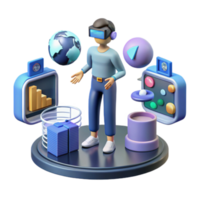 Exploring the Metaverse Virtual Reality and Data Visualization png