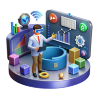 virtual realidade dados análise imersivo intuições 3d visualização png