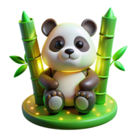 extraordinary artistic Adorable Panda 3D Render professional png