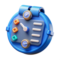 3D Clock Icon Time Management, Task List, Schedule, Productivity App png