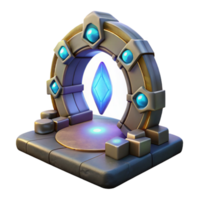extraordinary minimalist Fantasy Portal 3D Render high resolution png