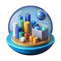 Global Market Analysis Data Visualization and Growth Projections png