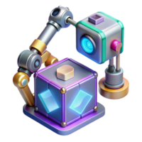 Automated Cube Processing Robotic System for Efficient Production png