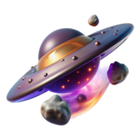 impressive artistic 3D Render of Futuristic Spaceship high resolution png