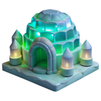 Illuminated Igloo Playset Arctic Fun with LED Lights png