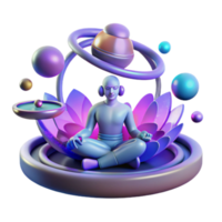 Cosmic Meditation A 3D Render of Tranquility png