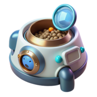 Futuristic Dispenser Automated 3D Render of Smart Food Container png