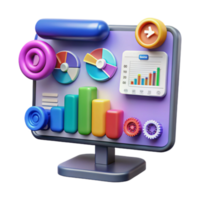 Colorful Data Visualization Dashboard Charts Graphs png