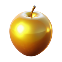 wonderful rustic Golden Apple 3D Render authentic png