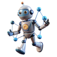 explorando robótica uma 3d animado robôs viagem png