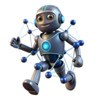 Running Robot Network Connectivity and Futuristic Technology png