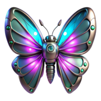 beautiful rustic Cybernetic Butterfly 3D Render genuine png