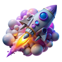 Rocket Launch A 3D Animation of Blastoff png