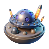 Futuristic Spaceship 3D Render Sci-Fi Vehicle Design png
