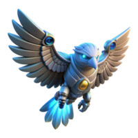 serene creative Robotic Bird 3D Render authentic png