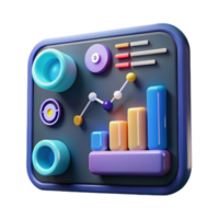 Data Visualization 3D Charts Graphs Dashboard png