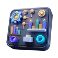 3D Control Panel Data Visualization System Settings png