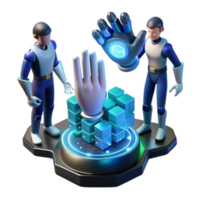 Future Tech Robots Interactive Data Cubes png