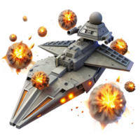 Spaceship Under Attack Explosions and Sci-Fi Combat png