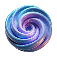 Cosmic Spiral Abstract 3D Render of a Swirling Galaxy png