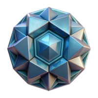 Abstract Geometric Sphere 3D Model of Polygonal Structure png