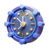 3D Clock Design Time Management UI Elements png