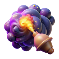 Cosmic Nebula Explosion 3D Render of Celestial Phenomenon png