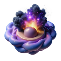 Cosmic Pearl 3D Render of Exploding Nebula png