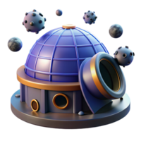 Celestial Observatory 3D Render of Space Dome png