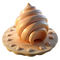 Spiral Shell Structure on Sandy Base 3D Render png