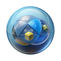 Data Encapsulation Secure, 3D, Abstract Sphere Concept png