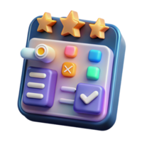 User Interface 3D App Review System Design png