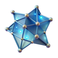 Abstract Network Structure 3D Model of Interconnected Nodes png