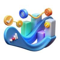 Data Visualization 3D Charts Progress Tracking png