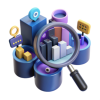 Data Analysis Visualizing Insights with 3D Charts png
