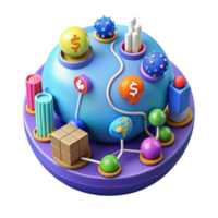 Global Interconnectivity A 3D Visualization of Complex Systems png