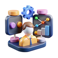 Data Analyst Visualizing Business Growth with Interactive Dashboards png