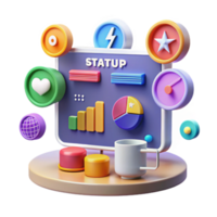 Startup Dashboard Business Growth Metrics Analytics png