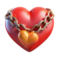 Chained Heart A Symbol of Loves Constraints png