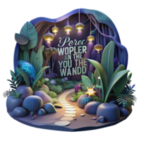 Enchanted Forest Path A Magical 3D Journey png