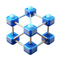 Network Structure Interconnected Cubes Nodes png