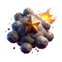 Shooting Star Cluster Cosmic 3D Render png
