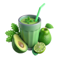 Refreshing Green Smoothie Recipe Avocado, Lime, and Pear png