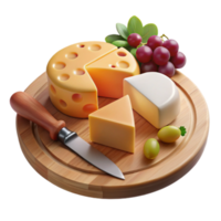 Cheese Board Assorted Cheeses, Grapes Olives png